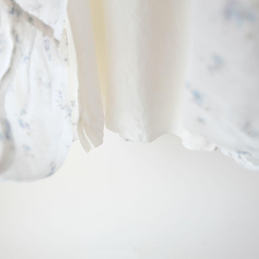 70s GUNNE SAX キッズ 花柄 レース ロング ワンピース ドレス