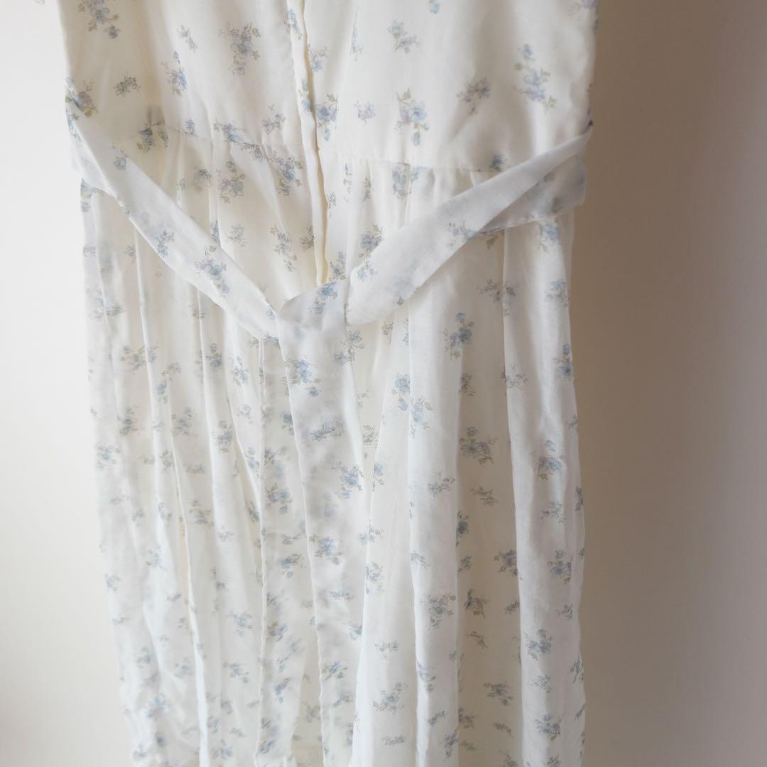 70s GUNNE SAX キッズ 花柄 レース ロング ワンピース ドレス