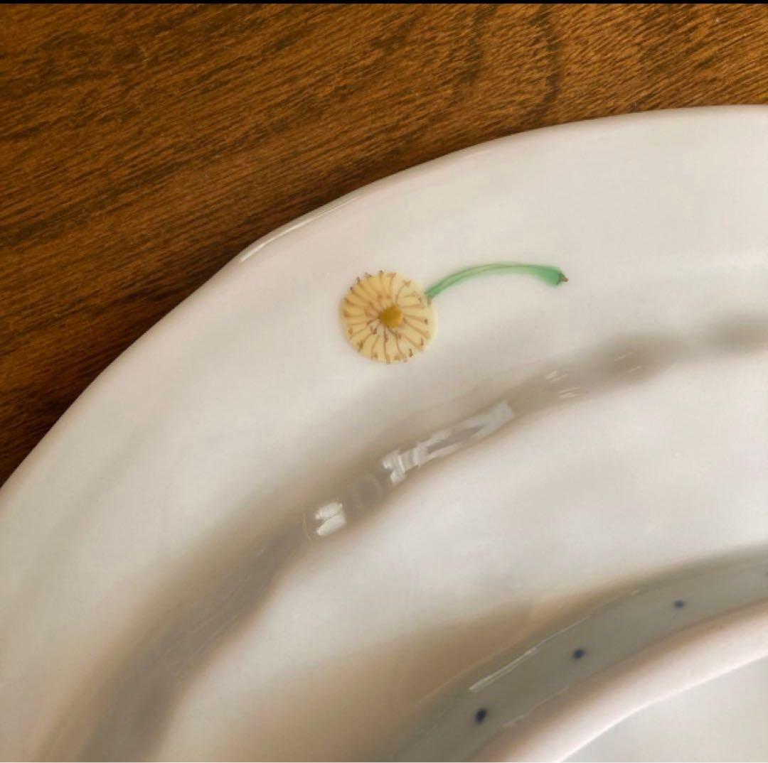 新品★藍水窯 大皿 ミモザづくし