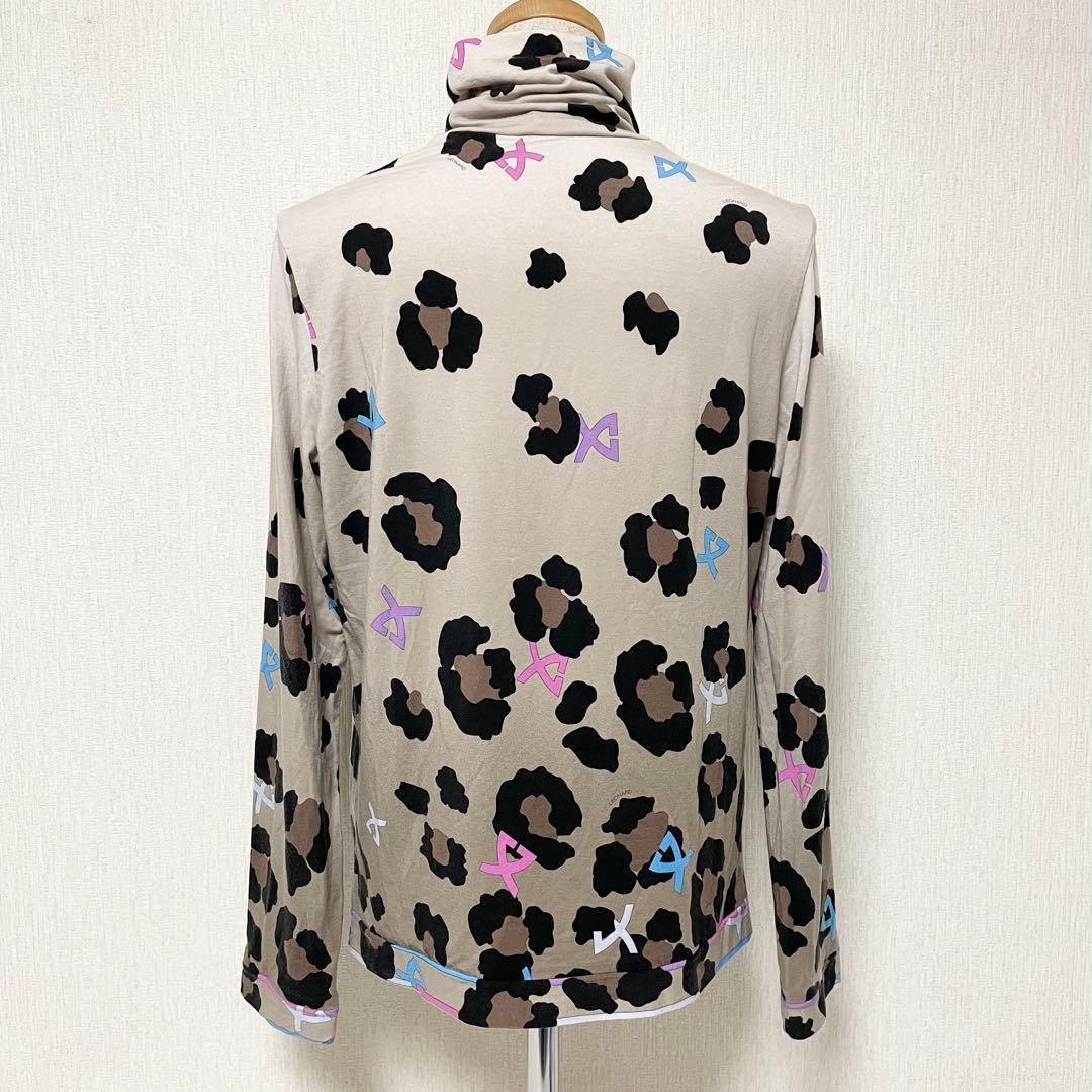 LEONARD レオナール レオパード ハイネック タートルネック カットソー