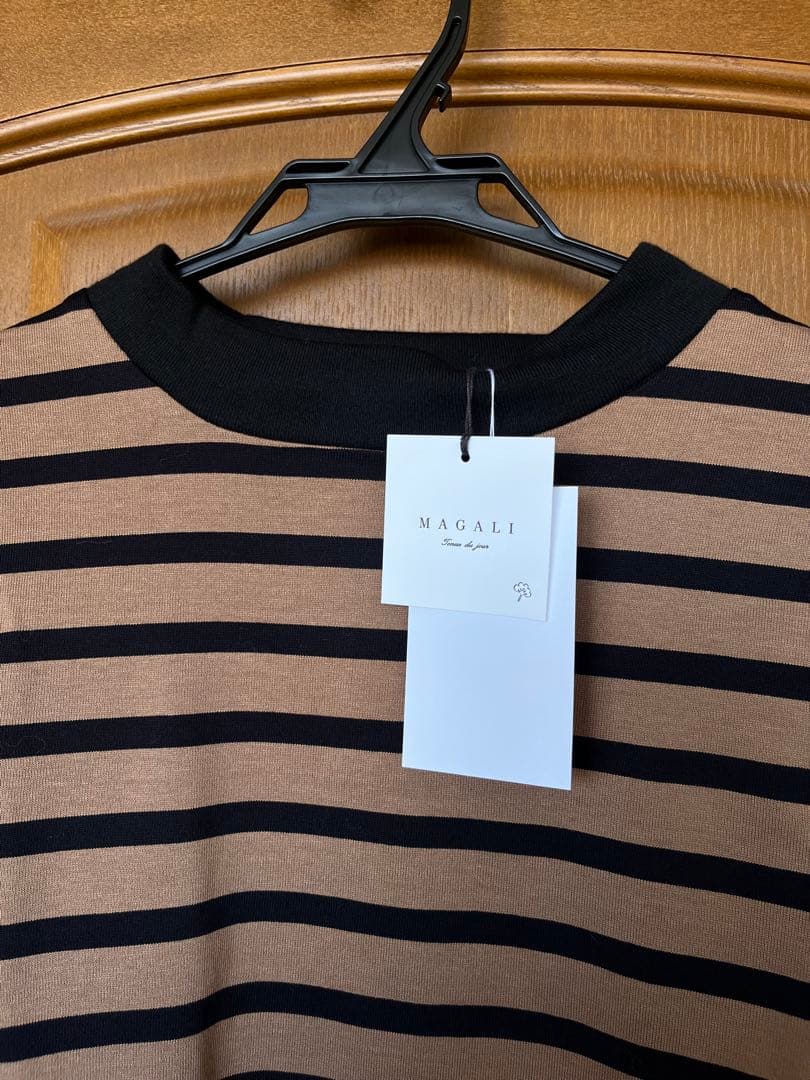 MAGALI (マガリ) ハイゲージコットンバスクボーダーカットソー