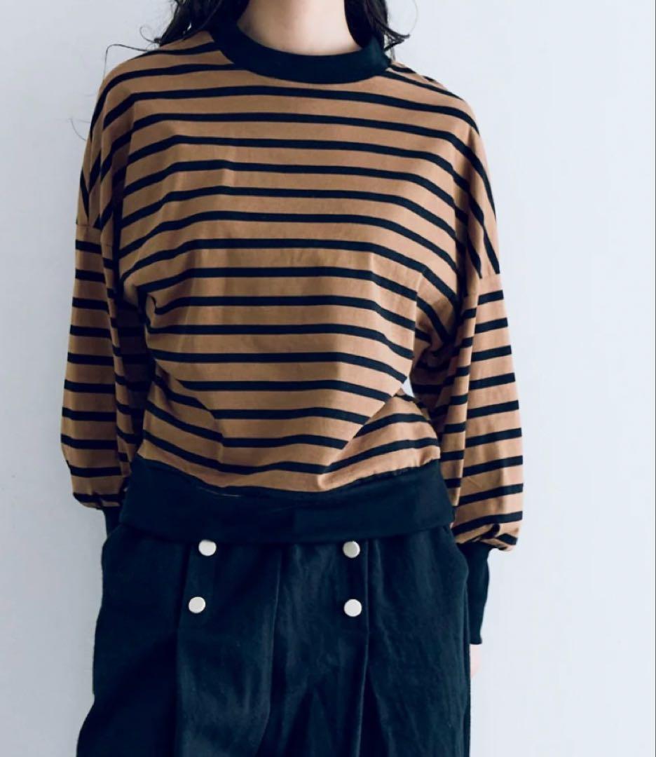 MAGALI (マガリ) ハイゲージコットンバスクボーダーカットソー