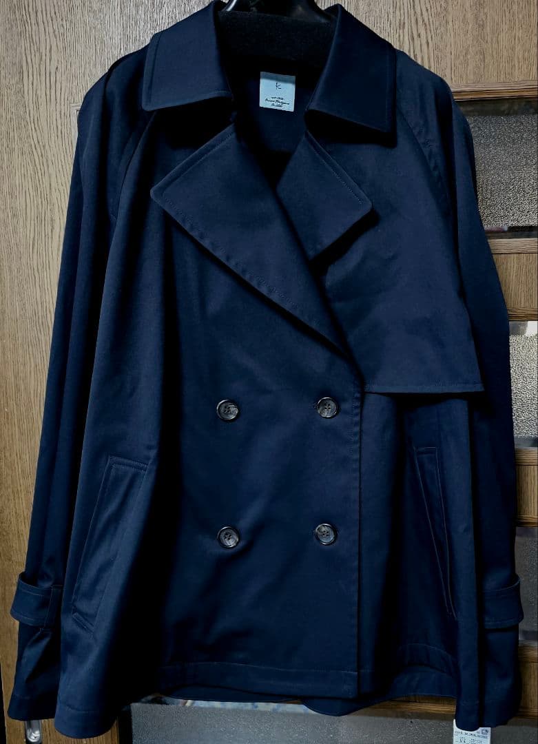 組曲 WEB限定 コットンライクツイル ショートトレンチコート 大きいサイズ