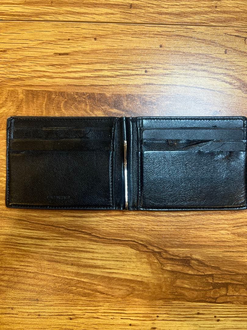 BALENCIAGA ブラック レザー マネークリップ