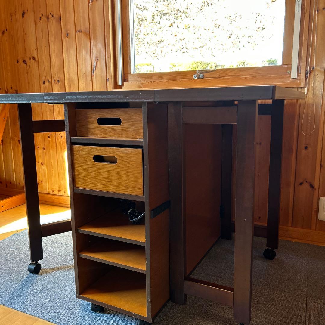 カタログハウス　高橋昌子　ソーイングデスク 折り畳み式　通販生活