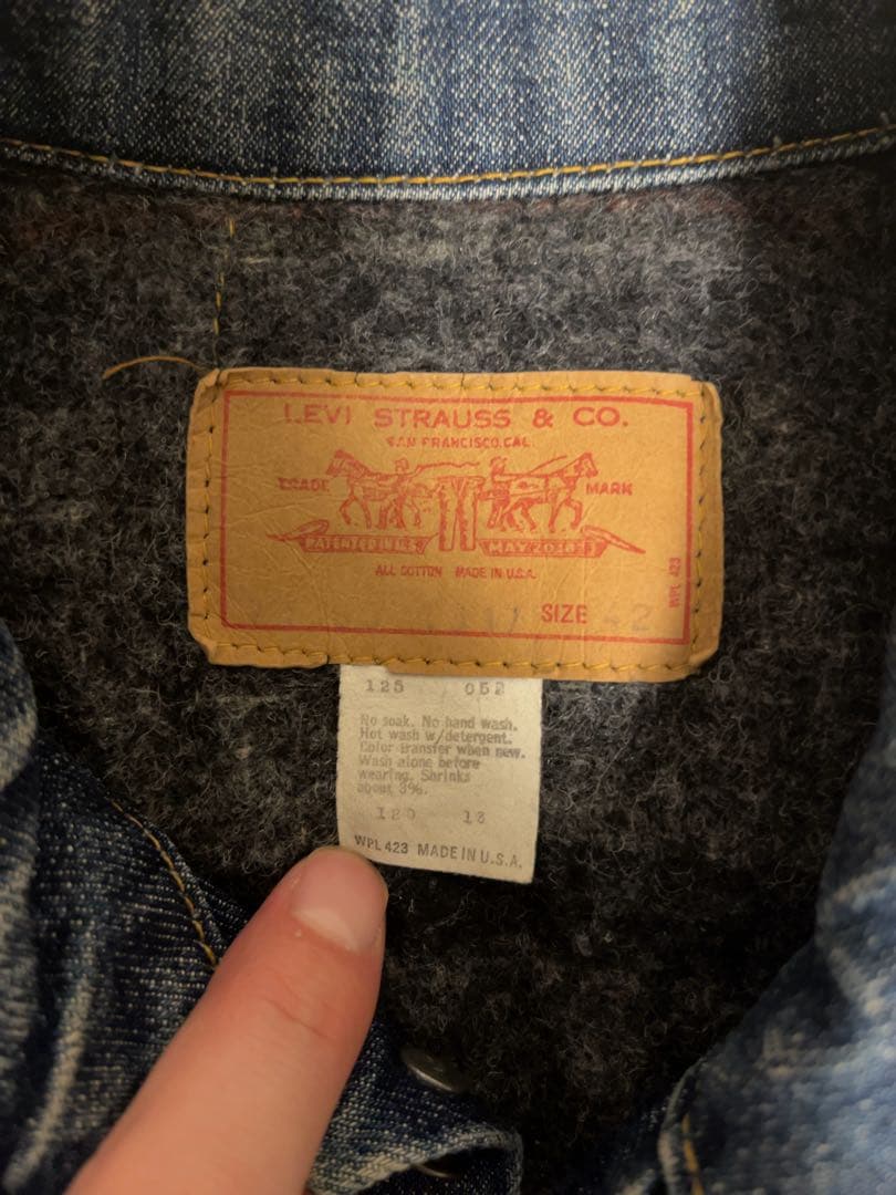 T*a様 リーバイス 70505 デニムジャケット ブランケット付き 70s 4