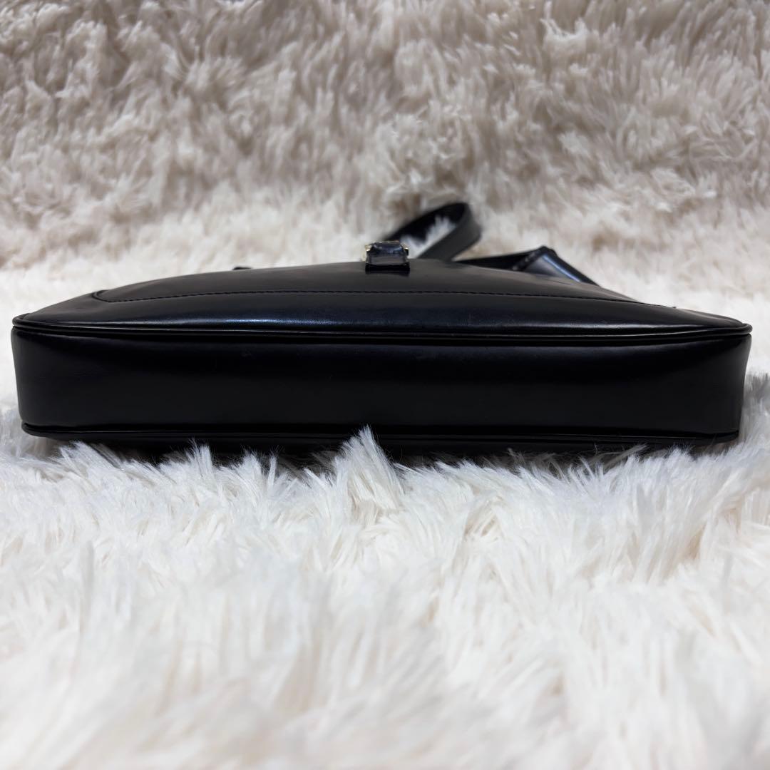 グッチ ジャッキー ワンショルダー バッグ オールレザー ブラック