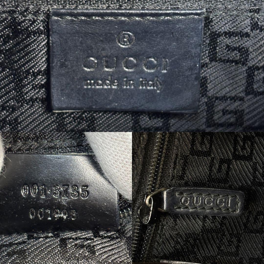 グッチ ジャッキー ワンショルダー バッグ オールレザー ブラック