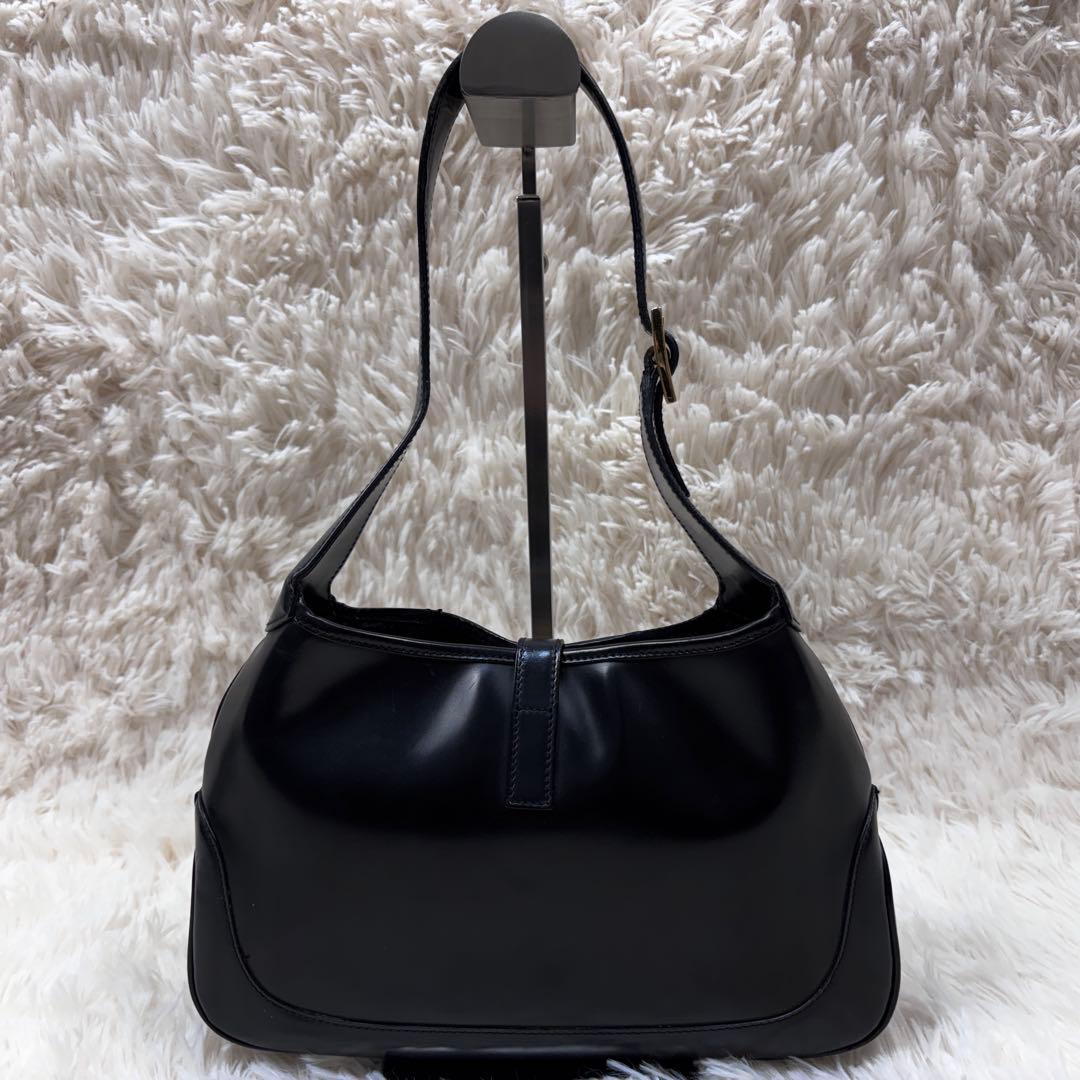 グッチ ジャッキー ワンショルダー バッグ オールレザー ブラック