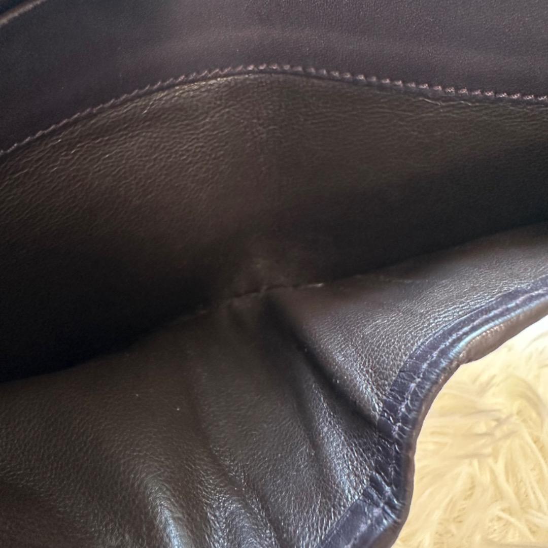 美品✨ボッテガヴェネタ イントレチャート 二つ折り財布 レザー ブラウン