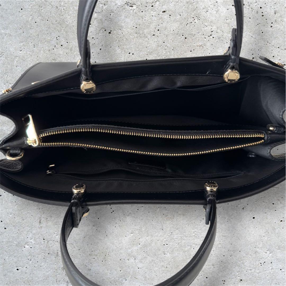 【美品】FURLA ブラック ビジネスバッグ