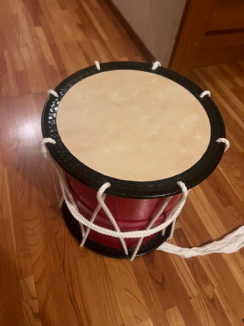 赤い和太鼓 バチ付き