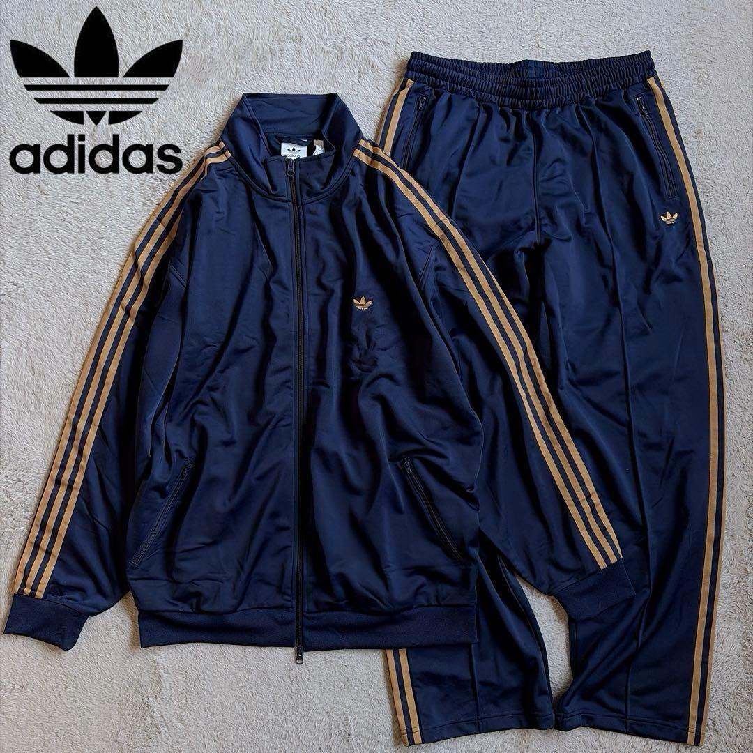 新品 アディダスオリジナルス ファイヤーバード セットアップ ネイビー 2XL
