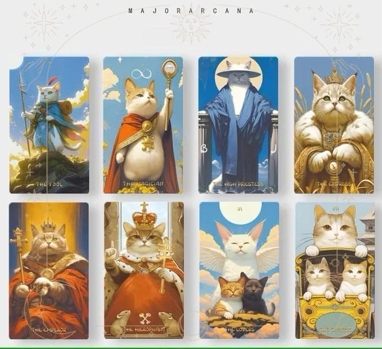 【正規品タロットカード】キュートな癒し系✨太っちょ猫ちゃんたちのタロットデッキ
