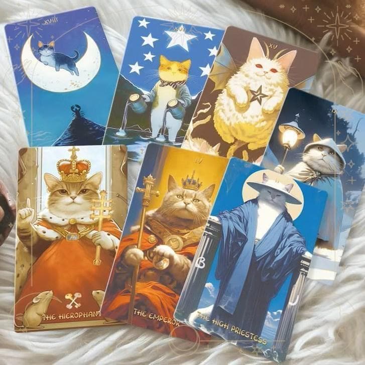 【正規品タロットカード】キュートな癒し系✨太っちょ猫ちゃんたちのタロットデッキ