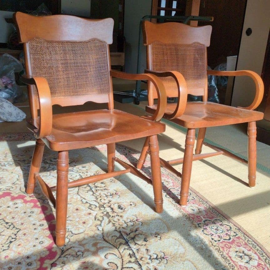 ①値下げ 早いもの勝ち★柏木工 ダイニングチェア 昭和 レトロ リビングチェア