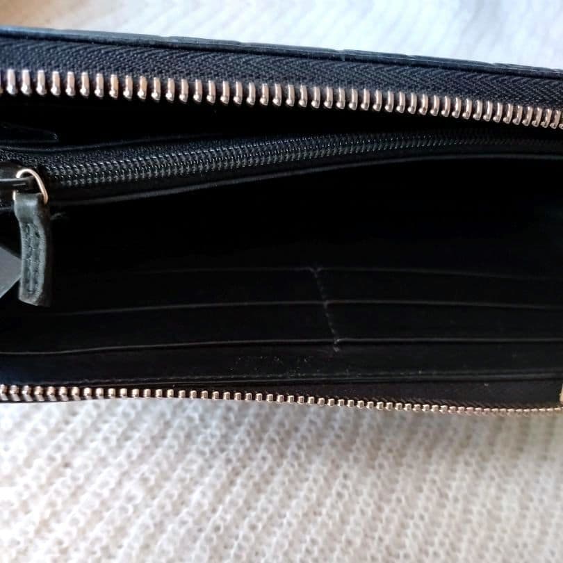 GUCCIシマ ブラックレザー長財布