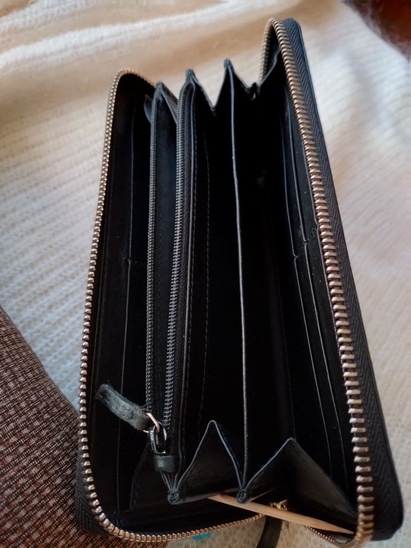 GUCCIシマ ブラックレザー長財布