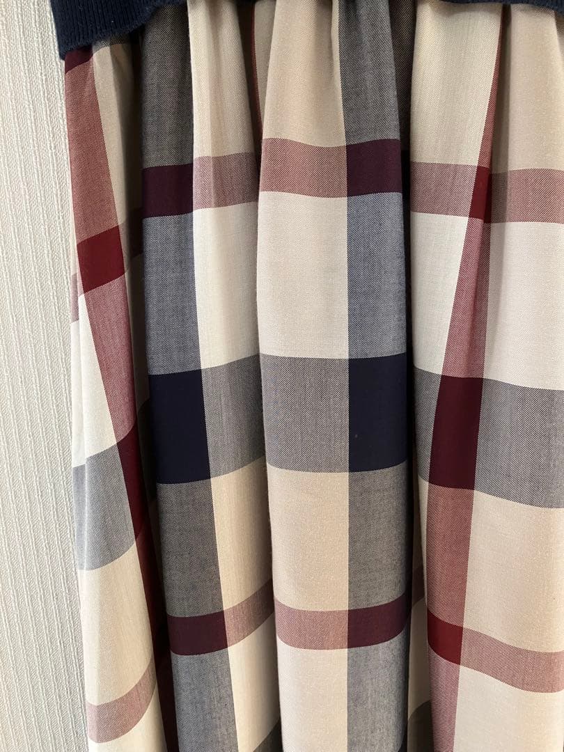 ブルーレーベルクレストブリッジ　バックレースアップワンピース　36