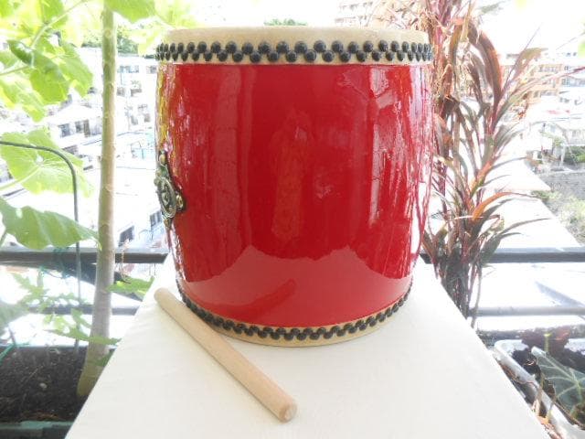 (送料無料)35.980円　N沖縄大太鼓44cm撥付き　エイサー必携