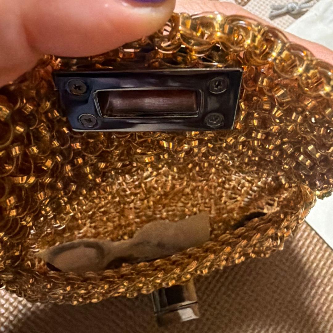 ANTEPRIMA ゴールド ビーズ パーティーバッグ