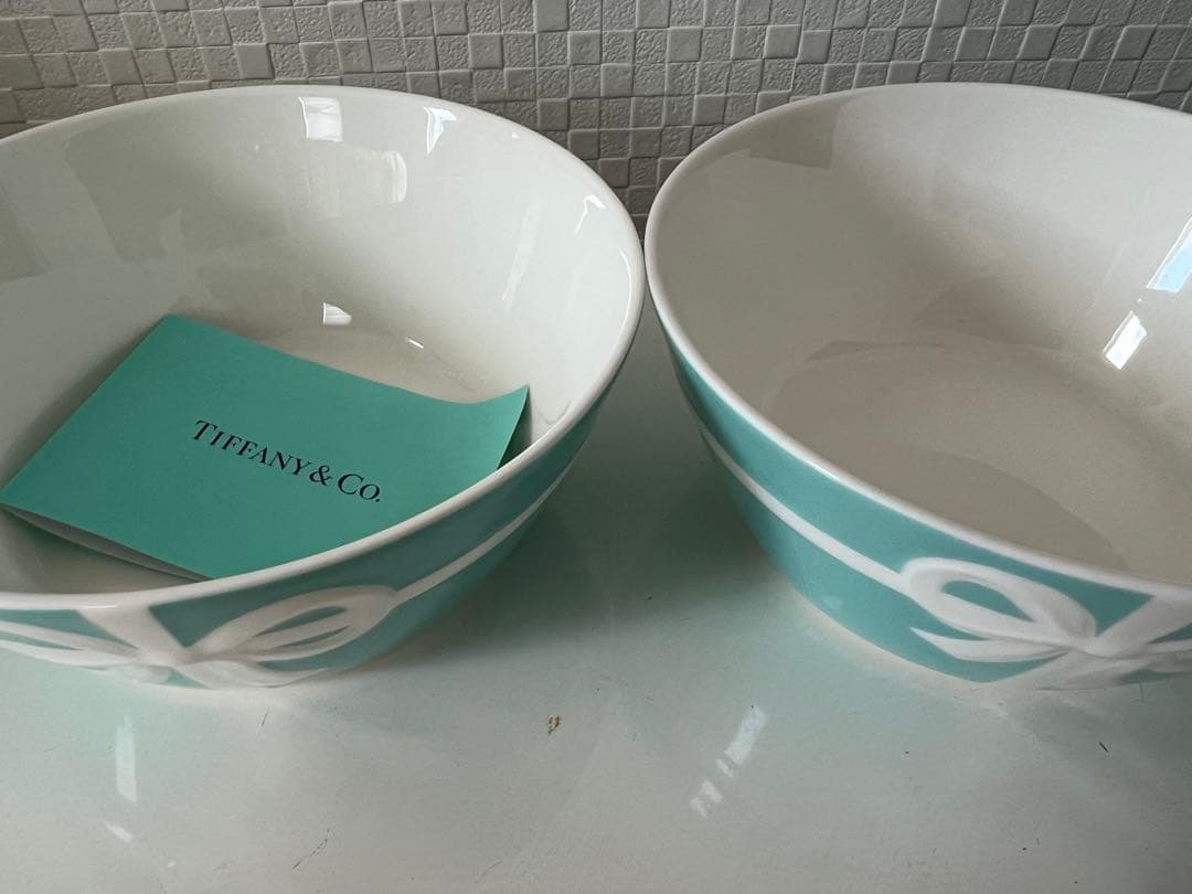 Tiffany & Co. リボンデザインボウル 2個セット