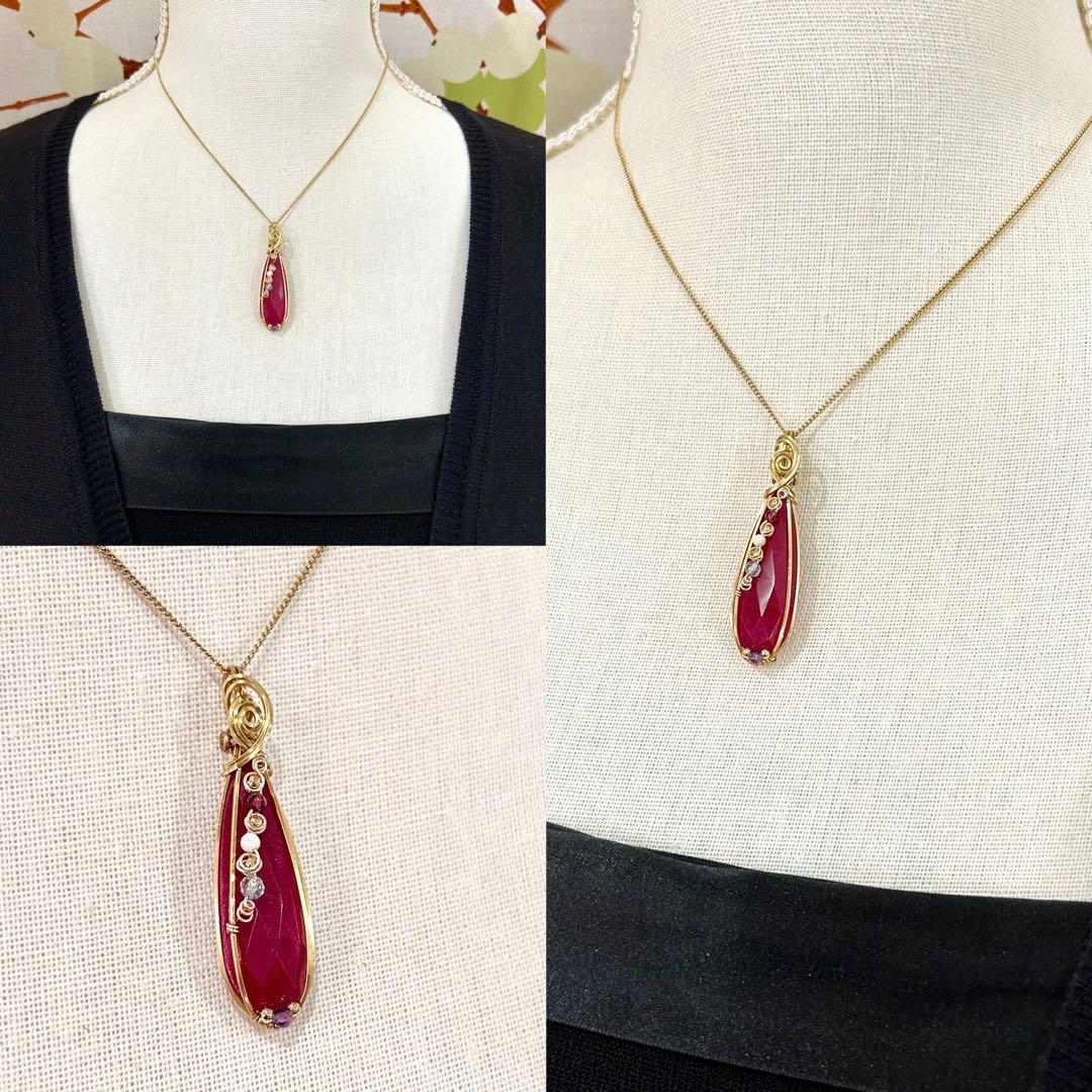 ロシアンブルーページ☆リクエスト3点 ワイヤーラップ アート ジュエリー