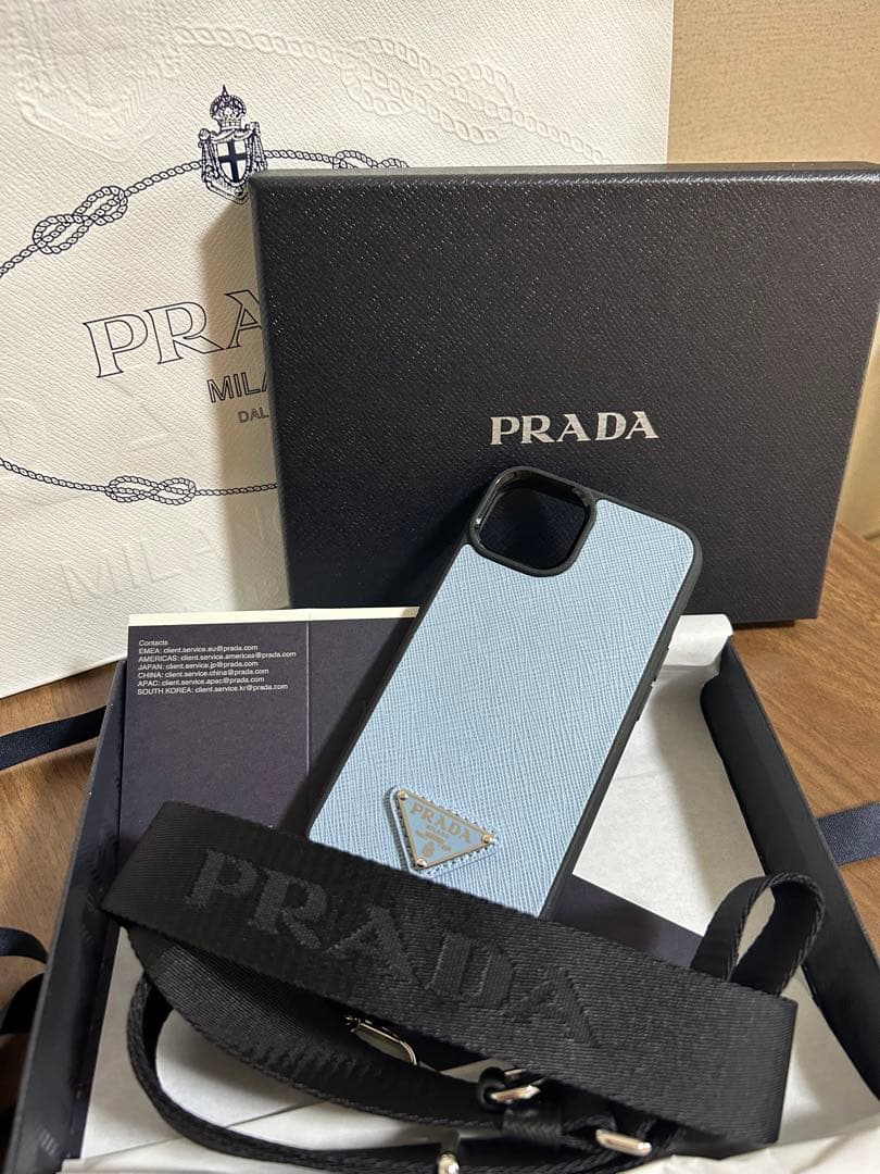 PRADA iPhone14ケース サフィアーノレザー