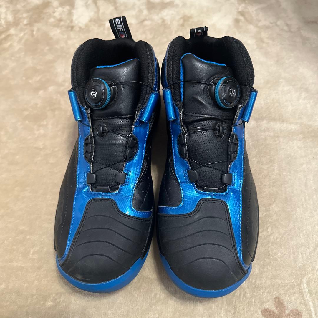 elf バイク用靴 黒/青 ボアシステム搭載