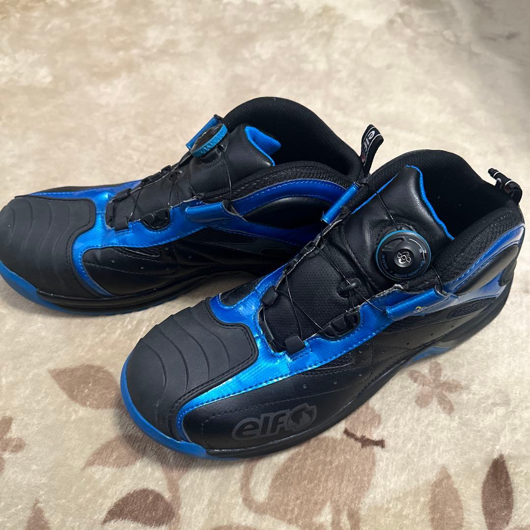 elf バイク用靴 黒/青 ボアシステム搭載