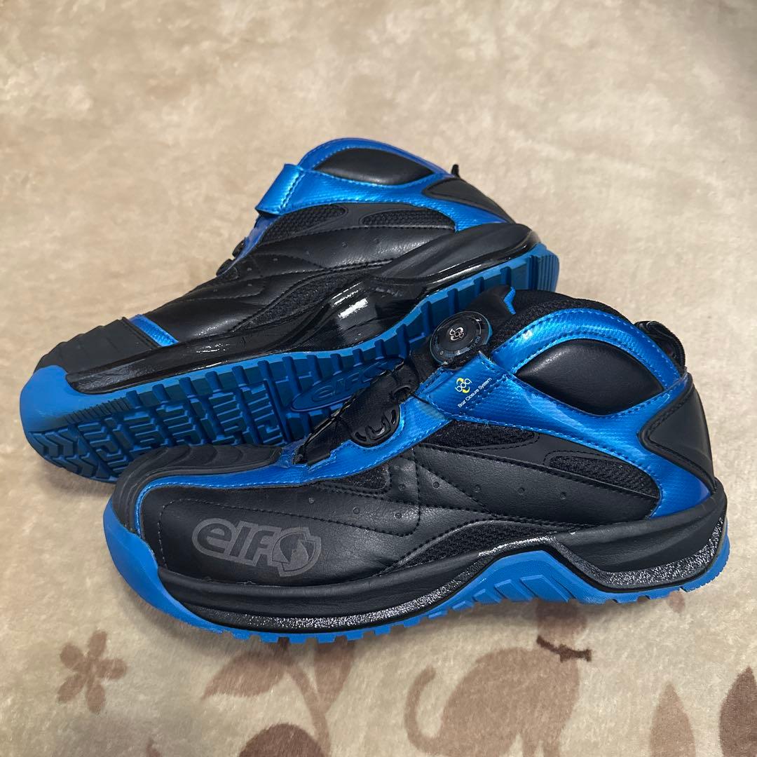 elf バイク用靴 黒/青 ボアシステム搭載