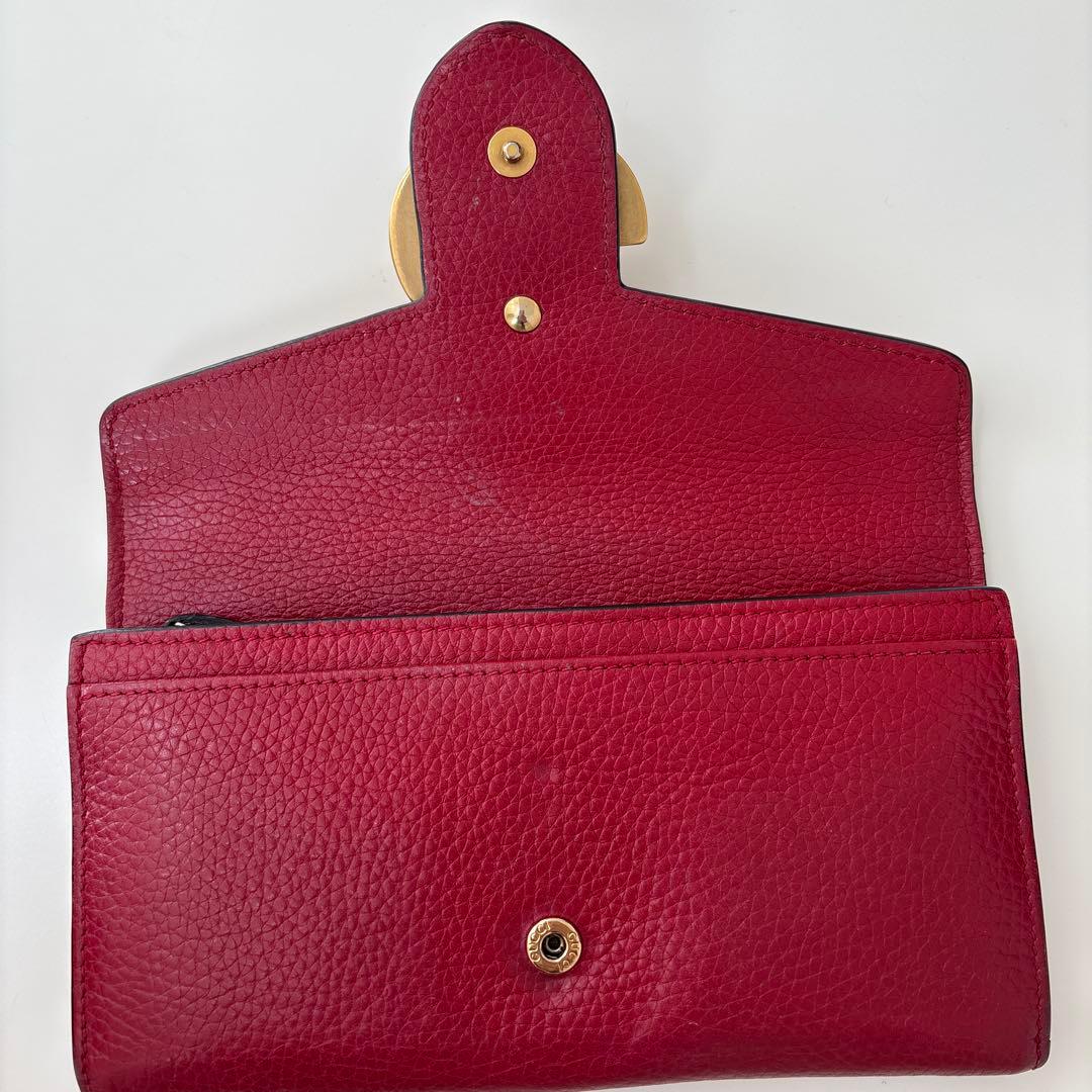 GUCCI バーガンディ GGロゴ 長財布