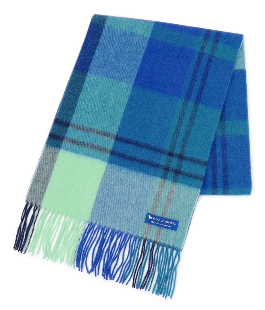 23区 カシミアチェックマフラー