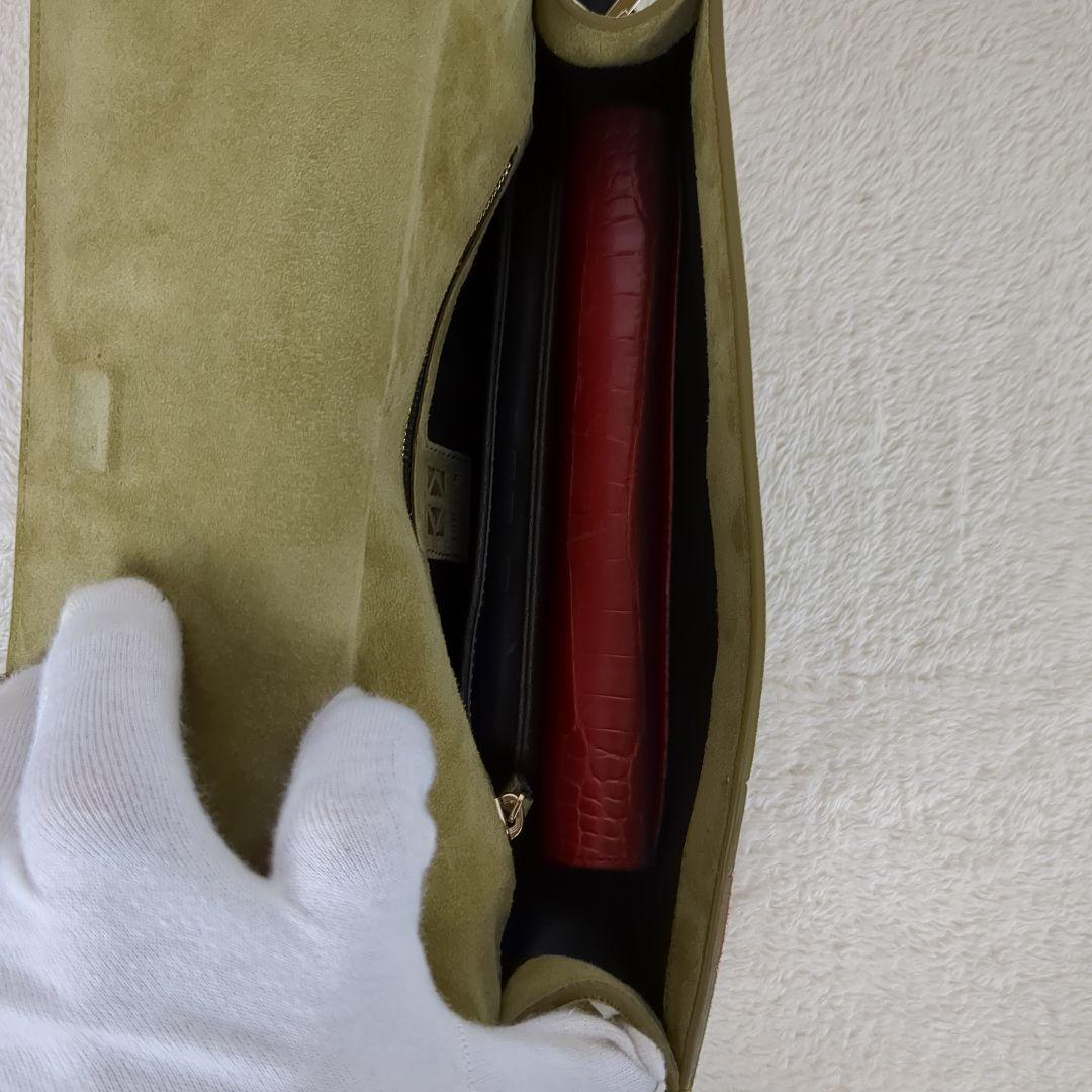 TOMASINI PARIS ワンショルダーバッグ スエード　ゴールド　イタリア