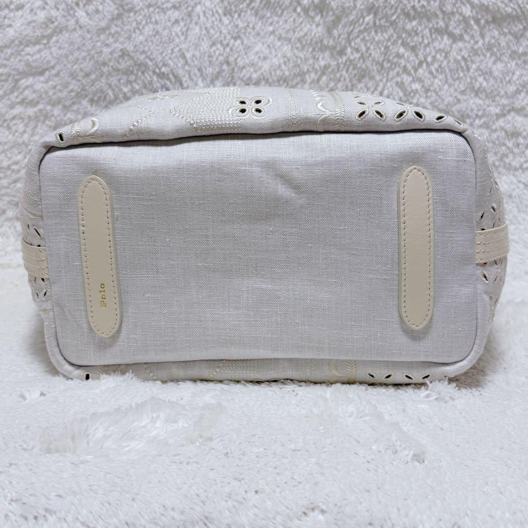 ポロ ラルフローレン トートバッグ ベルポート 刺繍 アイレット ミディアム