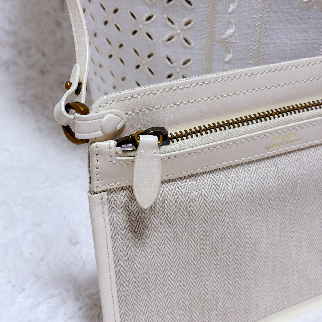 ポロ ラルフローレン トートバッグ ベルポート 刺繍 アイレット ミディアム