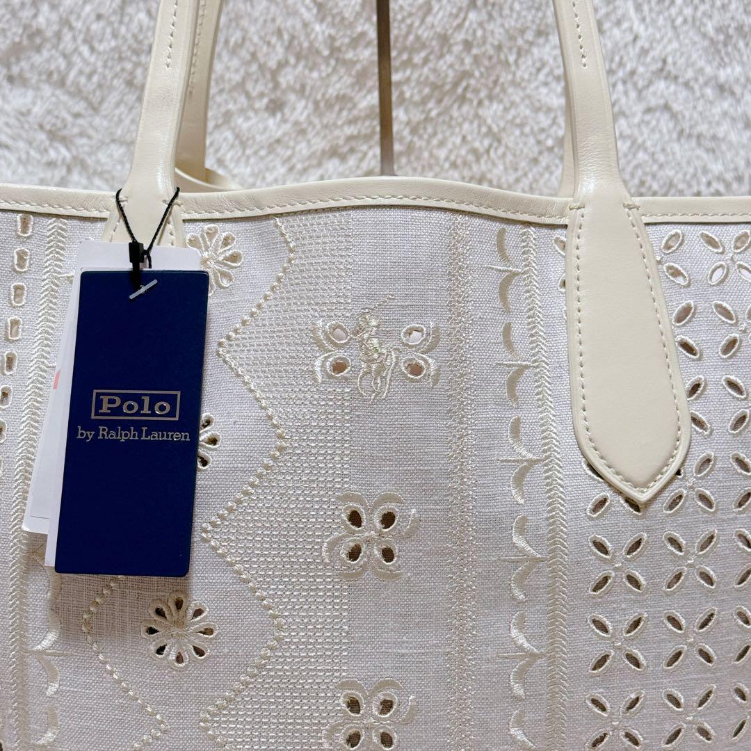 ポロ ラルフローレン トートバッグ ベルポート 刺繍 アイレット ミディアム