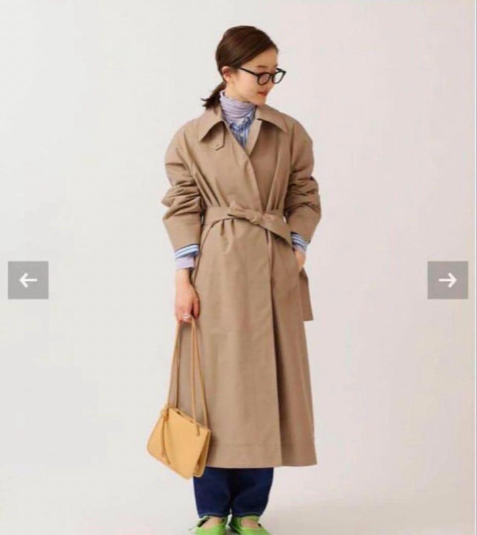 専用　　　新品　イエナ　コットンポリエステル　ステンカラーコート　トレンチ