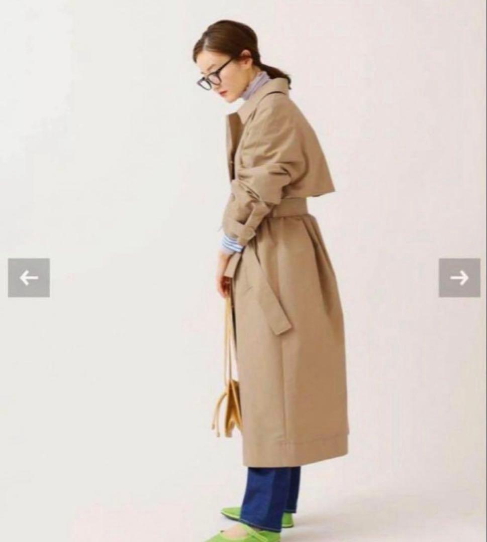 専用　　　新品　イエナ　コットンポリエステル　ステンカラーコート　トレンチ