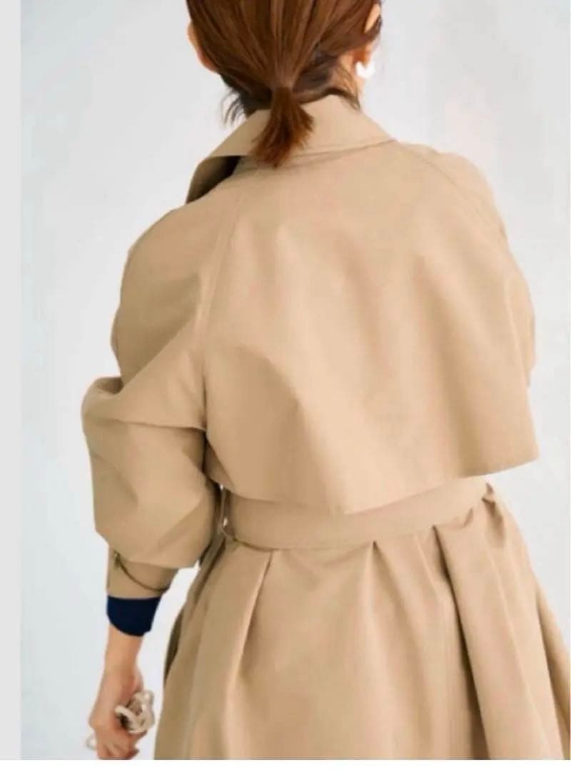 専用　　　新品　イエナ　コットンポリエステル　ステンカラーコート　トレンチ