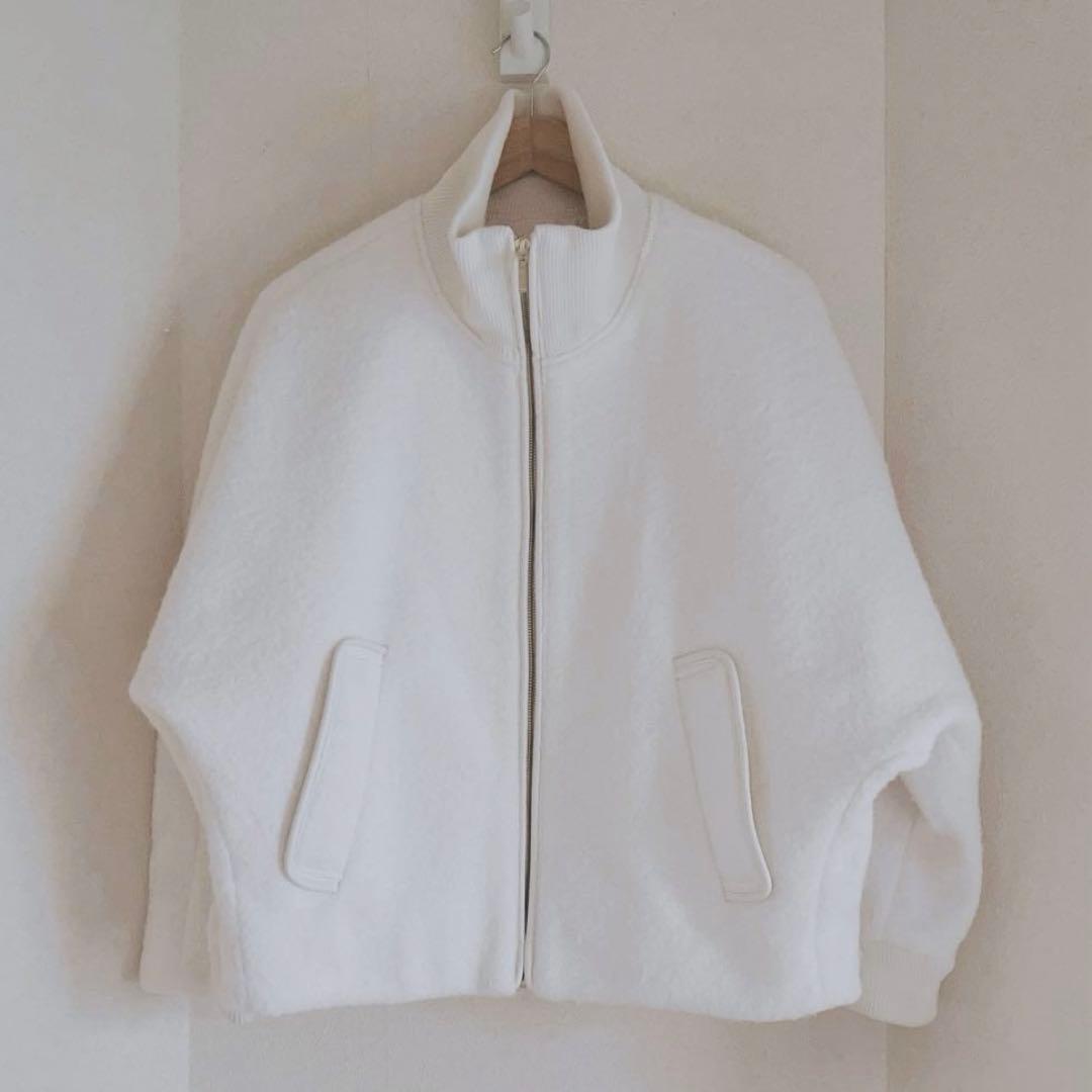 SALON adam et rope' ライトウェーブニットジップブルゾン