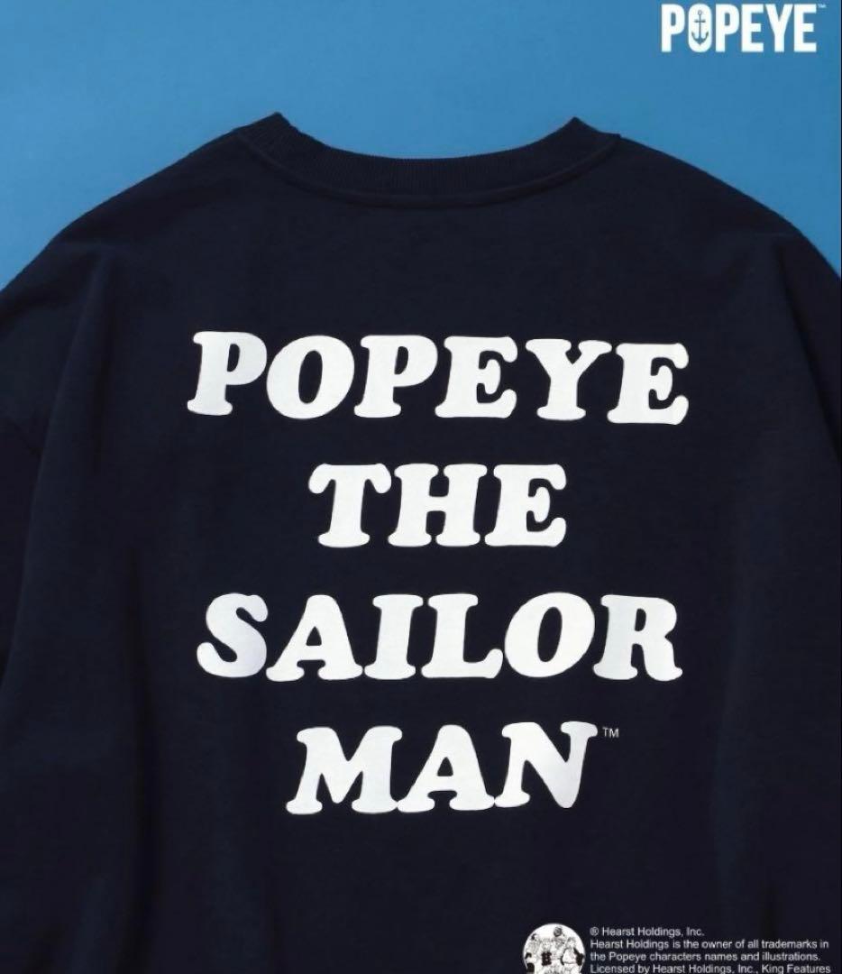 新品未使用　サイズL ユニセックスポパイ　スウェット　ネイビー