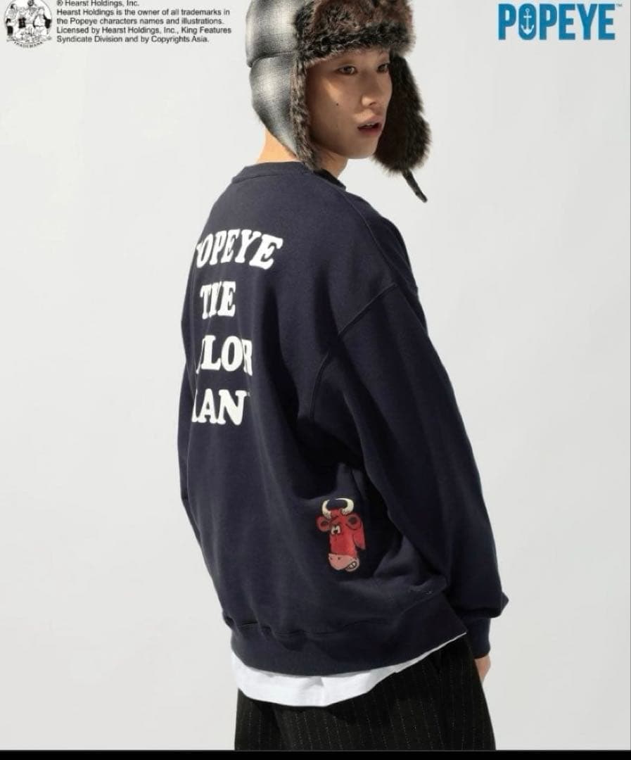 新品未使用　サイズL ユニセックスポパイ　スウェット　ネイビー