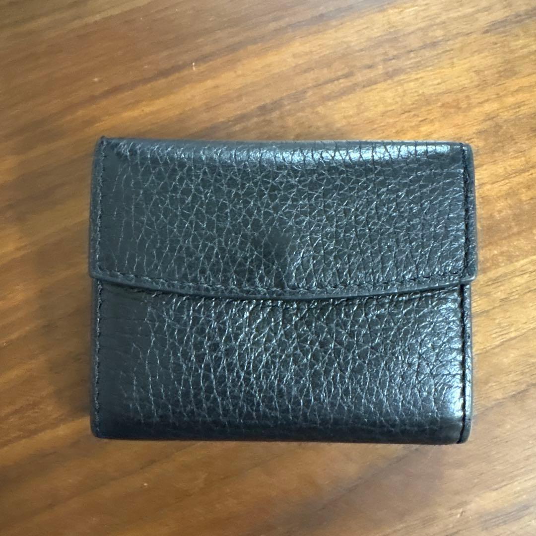 メゾンマルジェラMaisonMargiela三つ折りコンパクトウォレット財布黒
