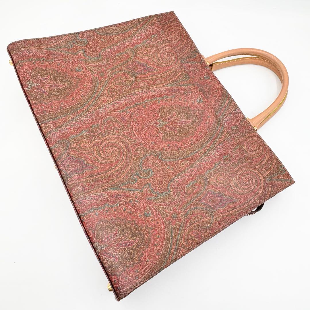 【外観超美品】ETRO エトロ ビジネスバッグ A4可 ペイズリー柄 トート