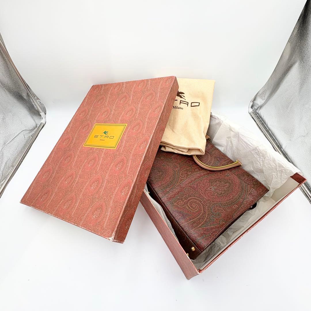 【外観超美品】ETRO エトロ ビジネスバッグ A4可 ペイズリー柄 トート