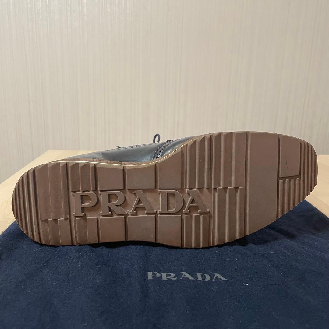PRADA プラダ　6.5 靴　メンズ　厚底　ウィングチップ　早い者勝ち‼️