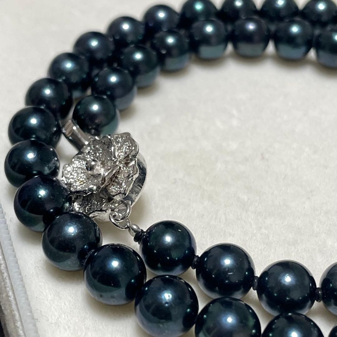 専用 【美品✨大珠】アコヤ真珠 ネックレス 7.5-8.0 濃紺 あこやパール