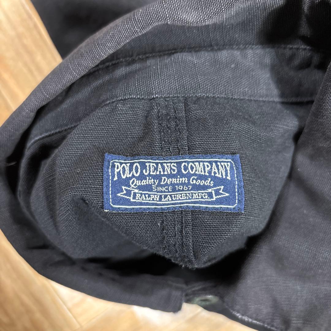 ポロジーンズカンパニー カバーオール ブラック ラルフローレン ヴィンテージ加工