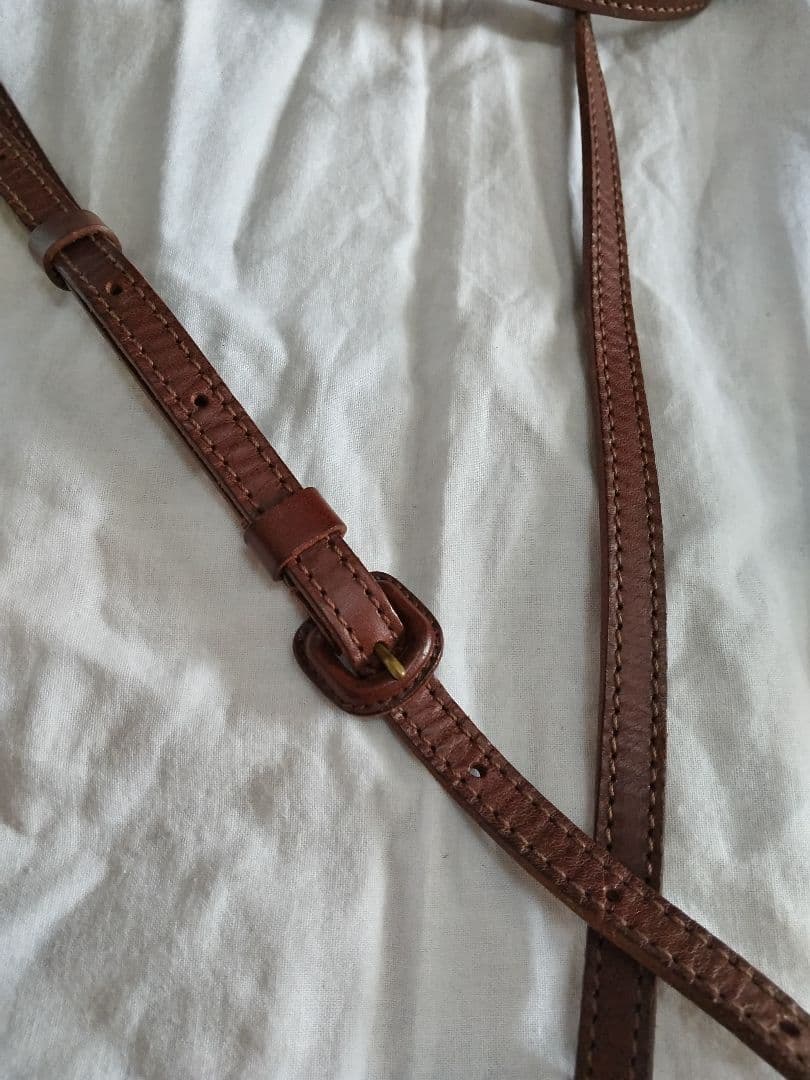 【genten】ブラウン カットワーク2waysバッグ 本革